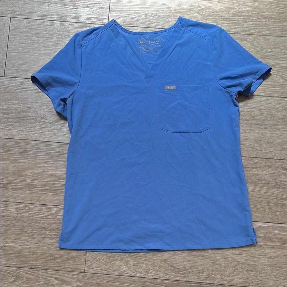 Figs Catarina Small Ceil Blue Scrub Top